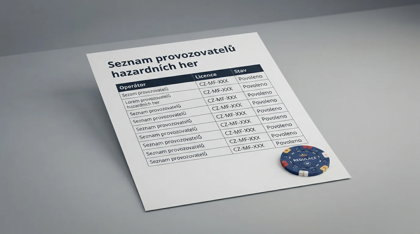 Oficiální výpis ze Seznamu legálních provozovatelů hazardních her Ministerstva financí ČR