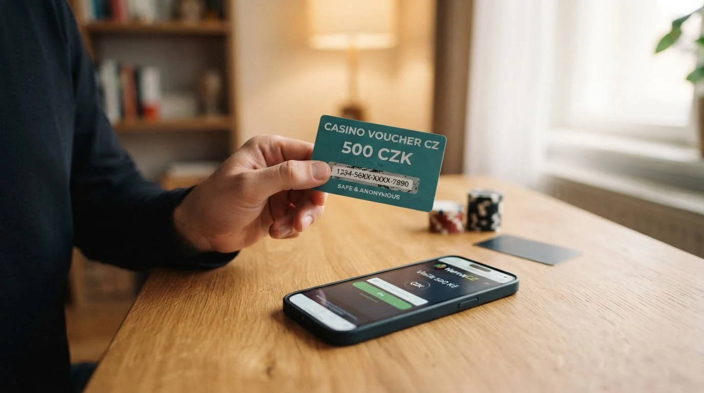 Předplacená karta Paysafecard s 16místným PIN kódem — nástroj pro anonymní vklad do online casina.