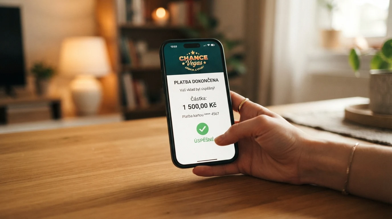 Chytrý telefon s potvrzením úspěšné transakce Google Pay v pokladně online casina